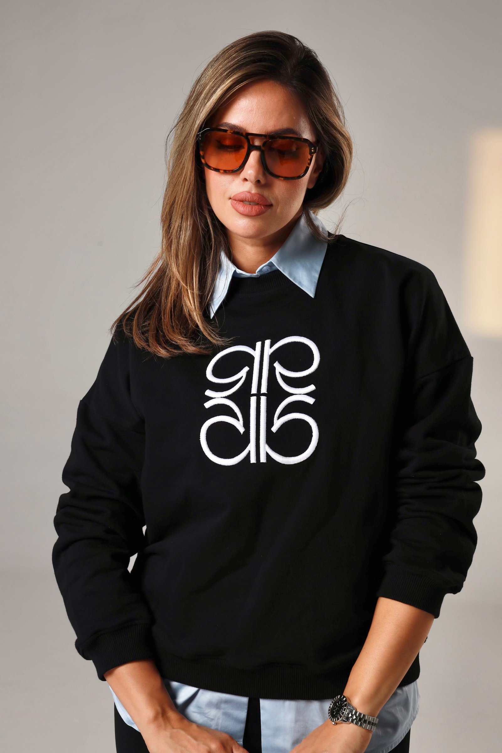 IMG_3379_2 Sweat en Moleton Noir - Image 1