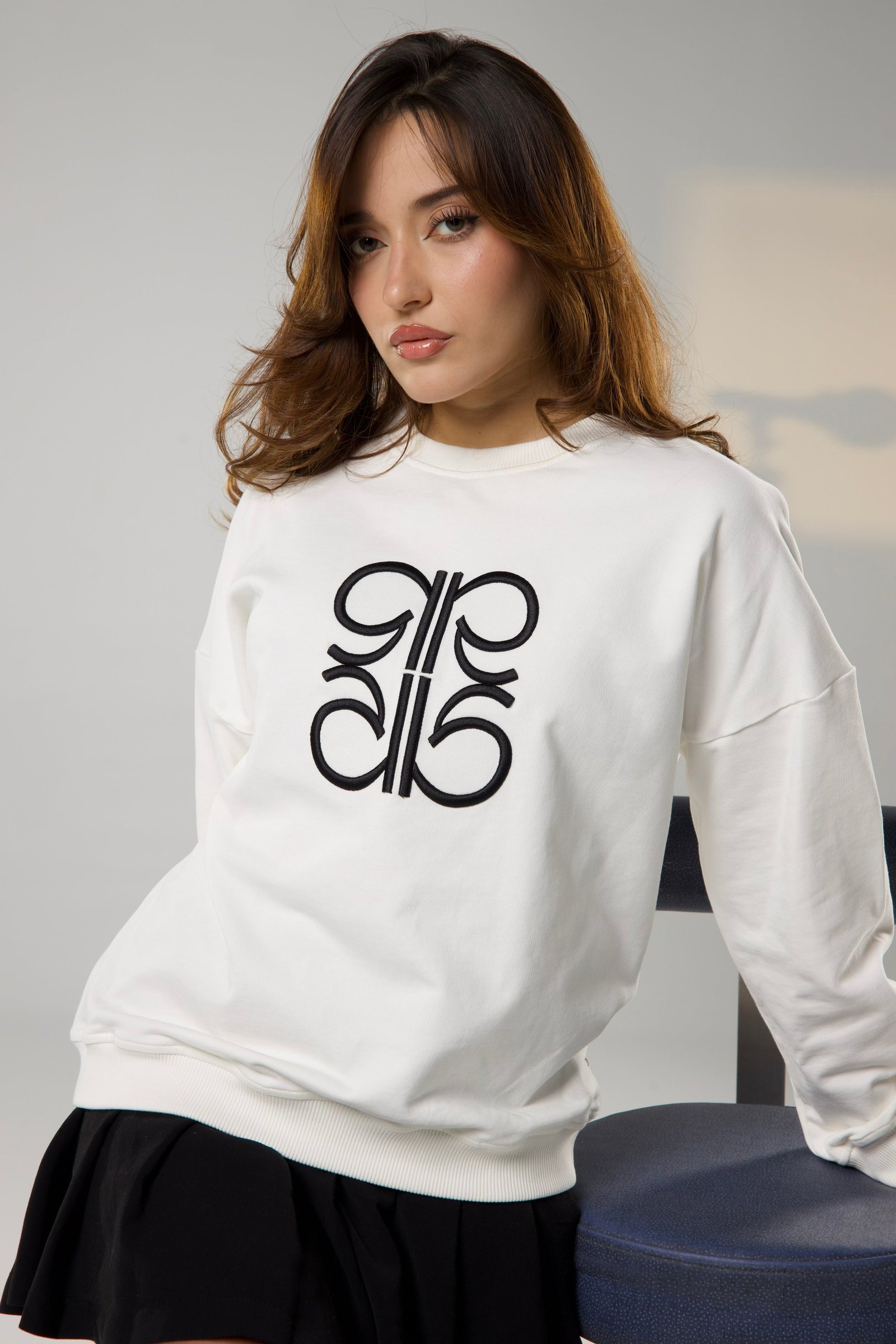 IMG_3382 Sweat en Moleton Blanc - Image 1