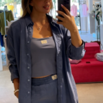 Set Tencel short Bleu